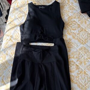 Jessica Simpson Active Black top and bottom set
